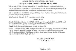 Quyết định 32/2011/QĐ-UBND bãi bỏ Quyết định 47/2007/QĐ-UBND