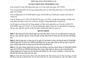 Quyết định 3196/QĐ-UBND năm 2011 tiêu chí xác định kinh tế trang trại thủ tục