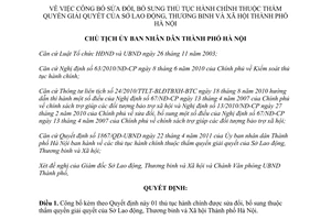 Quyết định 5574/QĐ-UBND công bố sửa đổi thủ tục hành chính