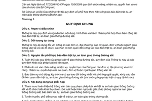 Thông tư liên tịch 08/2011/TTLT-BCA-BGTVT  bảo đảm trật tự, an toàn giao thông đ