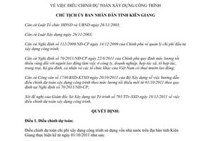 Quyết định 2568/QĐ-UBND điều chỉnh dự toán xây dựng công trình