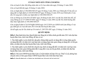 Quyết định 70/2011/QĐ-UBND hệ số điều chỉnh giá đất năm 2011