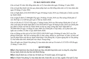 Quyết định 51/2011/QĐ-UBND Quy chế phối hợp kiểm soát và công bố, công khai