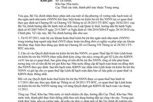 Công văn 14753/BTC-TCT hạch toán hoàn trả kiêm bù trừ thu NSNN