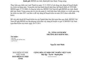 Công văn 4663/BHXH-KT xây dựng kế hoạch kiểm tra năm 2012