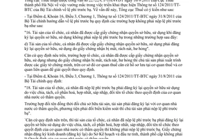 Công văn 3999/TCT-CS vướng mắc chính sách lệ phí trước bạ