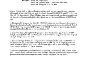 Công văn 2748/NHCS-QLN 2011 ủy quyền gia hạn nợ rủi ro tại Ngân hàng Chính sách Xã hội