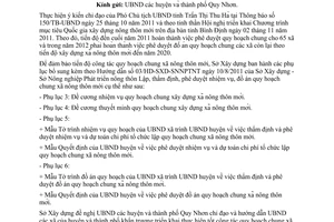 Công văn 910/SXD-QHKT phụ lục bổ sung kèm theo Hướng dẫn 03/HD-SXD-SNNPTNT