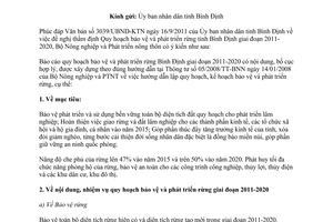 Công văn 3341/BNN-TCLN thẩm định Quy hoạch Bảo vệ và phát triển rừng