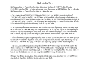 Công văn 5856/BNN-TC hướng dẫn tiết kiệm đối với đề tài nghiên cứu khoa học