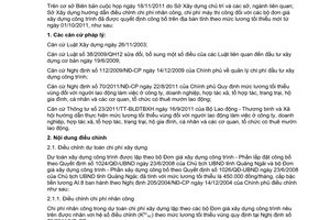 Công văn 1097/SXD-KTKHXD&HT hướng dẫn điều chỉnh dự toán xây dựng công trình