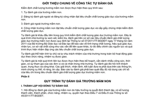 Công văn 7886/BGDĐT-KTKĐCLGD hướng dẫn tự đánh giá trường mầm non