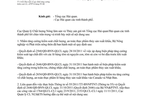 Công văn 2228/QLCL-CL1 triển khai quy định tăng cường kiểm soát chất lượng