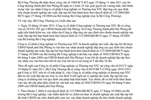 Công văn 10980/BCT-CNNg điều chỉnh văn bản xác nhận DN đủ điều kiện sản xuất ôtô