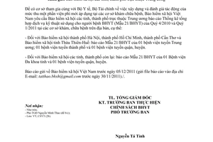 Công văn 5025/BHXH-CSYT báo cáo Mẫu 21/BHYT