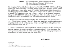 Công văn 2205/TTg-ĐP 2011 thuê tư vấn nước ngoài lập quy hoạch Quảng Ninh