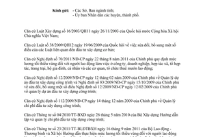 Công văn 566/SXD-QLHĐXD công bố Hệ số điều chỉnh dự toán xây dựng công trình