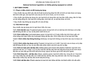 Quy chuẩn kỹ thuật quốc gia QCVN 32:2011/BGTVT về Kính an toàn của xe ô tô