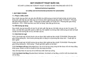 Quy chuẩn kỹ thuật Quốc gia QCVN 09:2011/BGTVT về chất lượng an toàn kỹ thuật và bảo vệ môi trường đối với ô tô do Bộ Giao thông vận tải ban hành