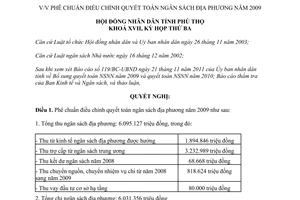 Nghị quyết 24/2011/NQ-HĐND quyết toán ngân sách địa phương 2009 Phú Thọ