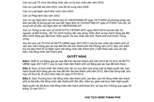 Nghị quyết 19/2011/NQ-HĐND ý kiến bảng giá các loại đất 2012 Hải Phòng