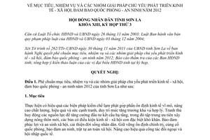 Nghị quyết 05/2011/NQ-HĐND mục tiêu nhiệm vụ giải pháp phát triển kinh Sơn La