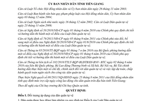 Quyết định 41/2011/QĐ-UBND quy định chế độ, chính sách cho dân quân tự vệ trên đ