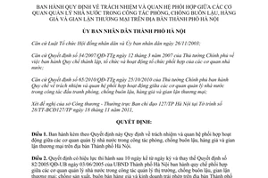 Quyết định 37/2011/QĐ-UBND trách nhiệm và quan hệ phối hợp