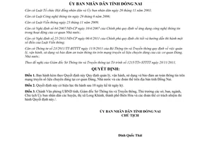 Quyết định 70/2011/QĐ-UBND bảo đảm an toàn thông tin trên mạng truyền số liệu