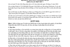 Nghị quyết số 19/2011/NQ-HĐND quy hoạch phát triển ngành y tế tỉnh Bình Thuận