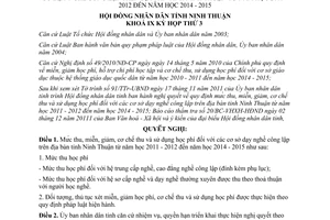 Nghị quyết 30/2011/NQ-HĐND cơ chế thu và sử dụng học phí cơ sở dạy nghề tỉnh Nin