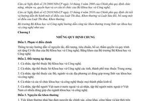 Thông tư 34/2011/TT-BKHCN hướng dẫn công tác khen thưởng