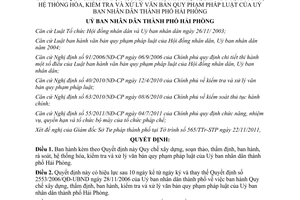 Quyết định 2045/2011/QĐ-UBND Quy chế xây dựng ban hành và kiểm tra văn bản