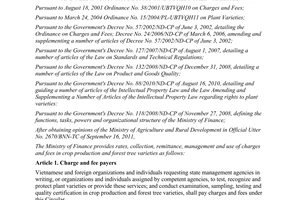 Circular No. 180/2011/TT-BTC on rates, collection, remittance, management
