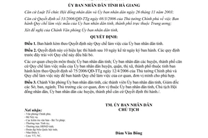 Quyết định 2771/2011/QĐ-UBND quy chế làm việc ủy ban nhân dân Hà Giang