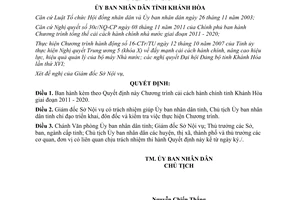 Quyết định 3377/QĐ-UBND năm 2011 chương trình cải cách hành chính 2011-2012