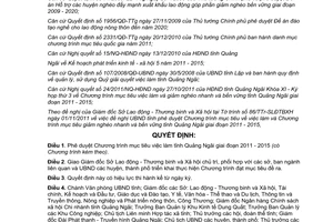 Quyết định 261/QĐ-UBND Chương trình mục tiêu việc làm Quảng Ngãi giai đoạn 2011-2015