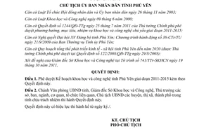 Quyết định số 2105/QĐ-UBND năm 2011 phê duyệt Kế hoạch khoa học công nghệ