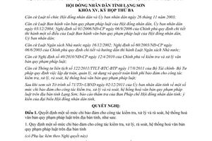 Nghị quyết 68/2011/NQ-HĐND mức chi bảo đảm cho công tác kiểm tra, xử lý