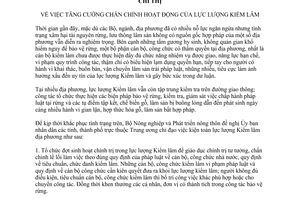 Chỉ thị 3714/CT-BNN-TCLN tăng cường chấn chỉnh hoạt động