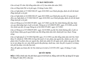 Quyết định 47/2011/QĐ-UBND phí tham quan di tích lịch sử núi Bà Tây Ninh