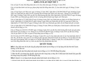 Nghị quyết 42/2011/NQ-HĐND lệ phí cấp giấy phép kinh doanh vận tải