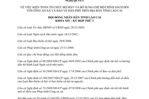 Nghị quyết 30/2011/NQ-HĐND kiện toàn tổ chức bộ máy Công an xã Lào Cai