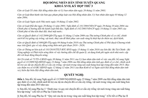 Nghị quyết 40/2011/NQ-HĐND sửa đổi Nghị quyết 13/2009/NQ-HĐND