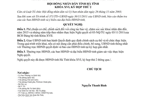 Nghị quyết 21/2011/NQ-HĐND công tác bảo vệ chăm sóc sức khoẻ nhân dân 2015 Hà Tĩnh