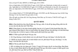 Quyết định 48/2011/QĐ-UBND Nội quy mẫu về chợ trên địa bàn tỉnh Vĩnh Phúc