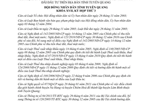 Nghị quyết 45/2011/NQ-HĐND sửa đổi Nghị quyết 06/2007/NQ-HĐND