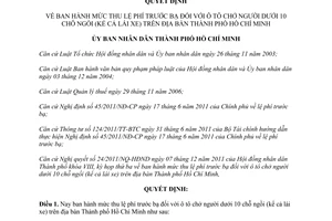 Quyết định 83/2011/QĐ-UBND  thu lệ phí trước bạ