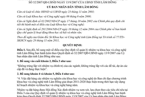 Quyết định 89/2011/QĐ-UBND sửa đổi Quy định quản lý nhiệm vụ khoa học công nghệ