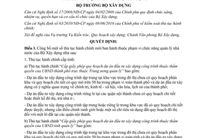Quyết định 1062/QĐ-BXD công bố thủ tục hành chính mới